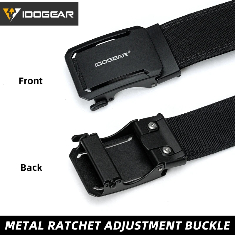 IDOGEAR SPORTS Quick-Adjust Tactical Ratchet Belt | Heavy-Duty 1.75" 1000D Nylon for EDC, CCW & Duty Use 3439
