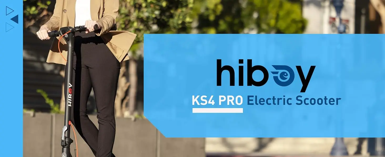 Hiboy KS4 Pro Electric Scooter 500W Powerful Motor, 10" Honeycomb Tires, Up to 25 Miles, 19 MPH Max Speed, Foldable for Easy Storage, Adults Favorite, Hiboy Smart App Control, LED Lights, Lightweight Design, Ideal for City Commuting & Off-Road Adventure