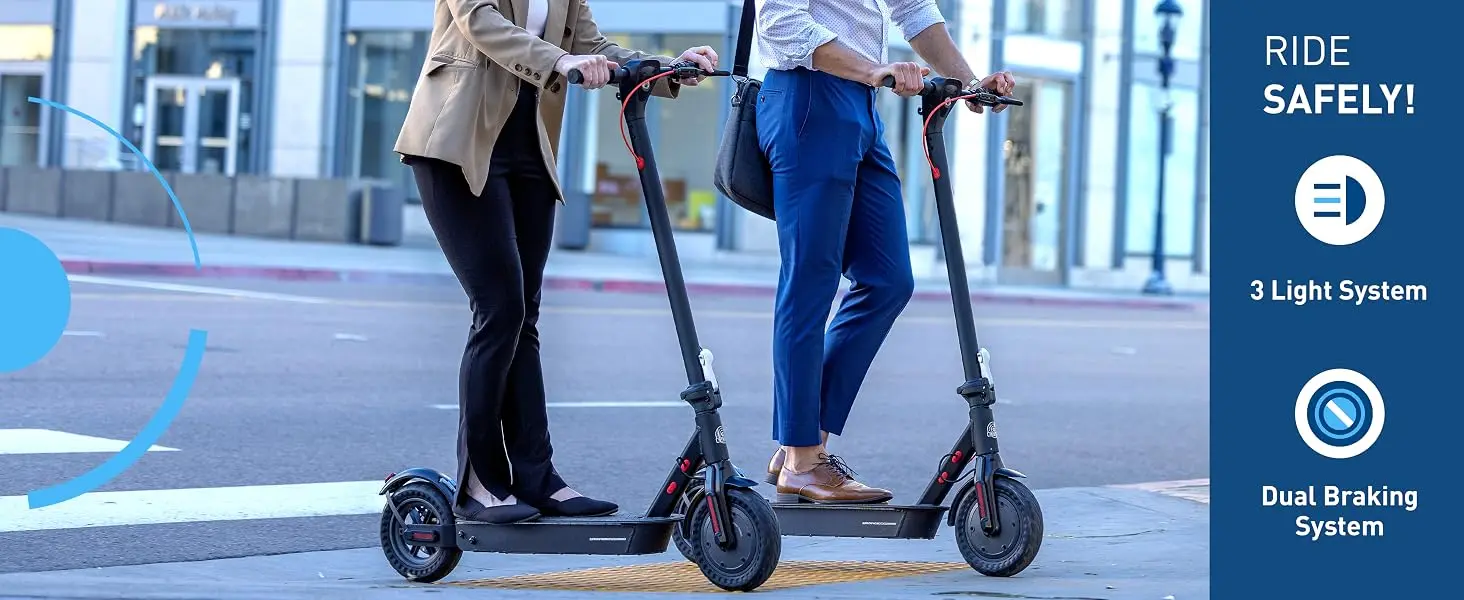 Hiboy KS4 Pro Electric Scooter 500W Powerful Motor, 10" Honeycomb Tires, Up to 25 Miles, 19 MPH Max Speed, Foldable for Easy Storage, Adults Favorite, Hiboy Smart App Control, LED Lights, Lightweight Design, Ideal for City Commuting & Off-Road Adventure