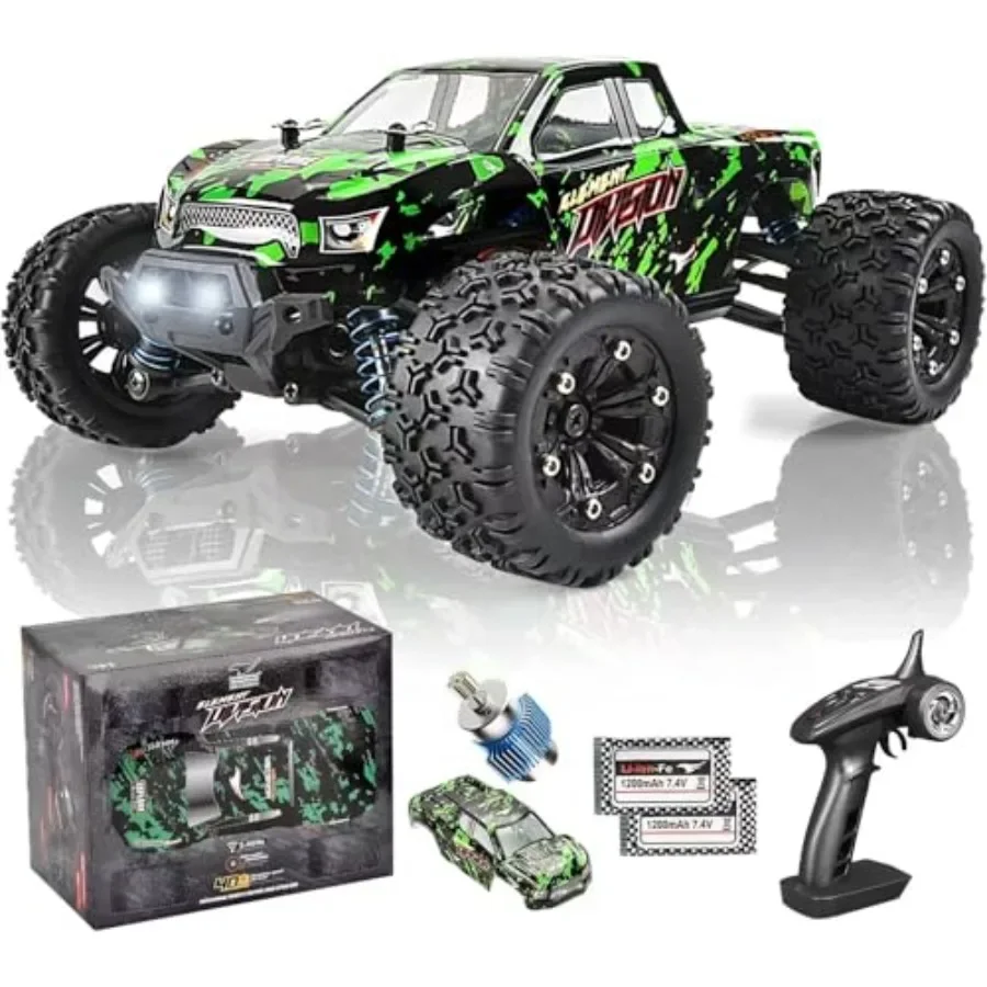 1:18 Scale All Terrain RC Car 40KPH High Speed 4WD Remote Control Vehicle with 2 Rechargeable Batteries 4X4 Off Road Monster Tr