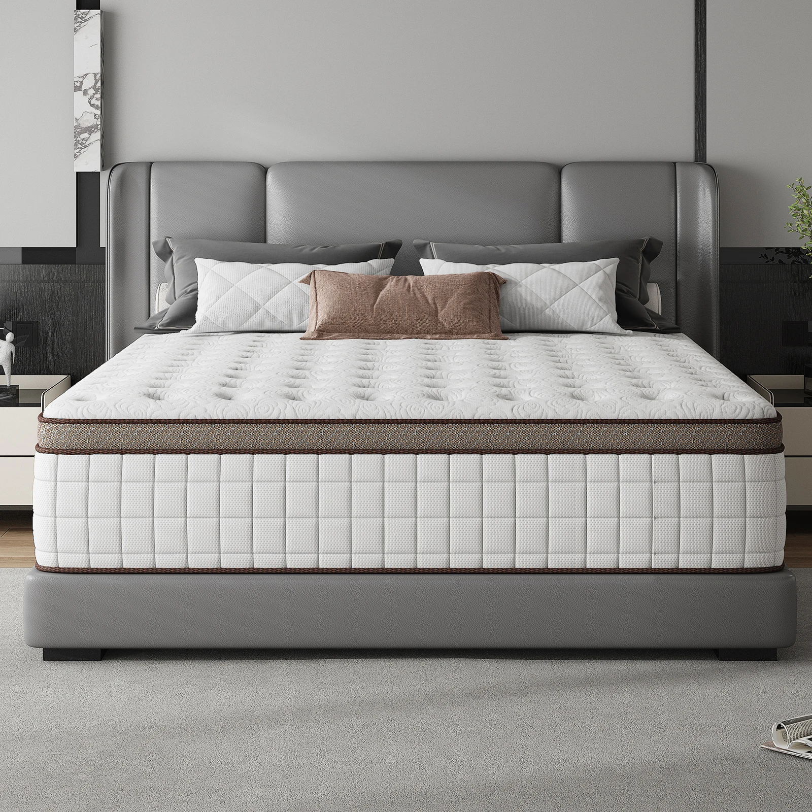 12 Inch 10inch 8inch 14inch Twin Full Queen King Size Multiple Sizes Multilayer Hybrid Mattress Medium Firm Feel Ergonomic Design with Memory Foam And Pocket Spring Styles Available