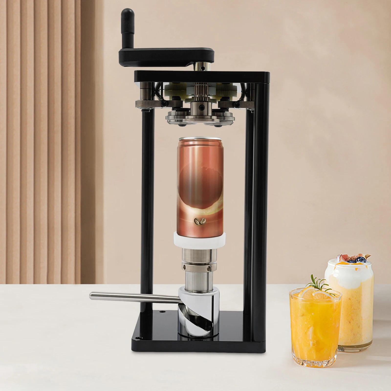 Manual Can Sealer, 10 Pcs/min Aluminum Can Seamer, Stainless Steel Can Sealing Machine For Sealing PET & Aluminum Cans