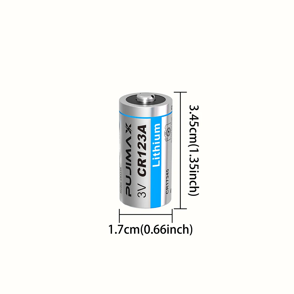PUJIMAX 12PCS 123 Lithium 3V Arlo Camera Battery CR123A CR17345 DL123A EL123A 123A Disposable Battery Flashlight Smoke Detectors