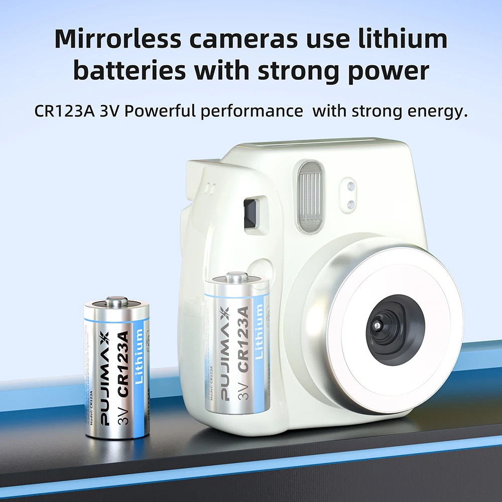 PUJIMAX 12PCS 123 Lithium 3V Arlo Camera Battery CR123A CR17345 DL123A EL123A 123A Disposable Battery Flashlight Smoke Detectors