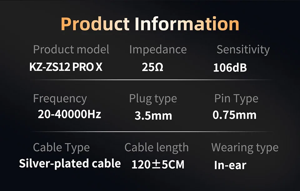 KZ ZS12 PRO X in Ear Monitor IEM Headphones 1DD 5BA Hybrid Wired Gaming Earbuds HiFi Earphones with 2PIN Cable Tunable Full Metal IEM