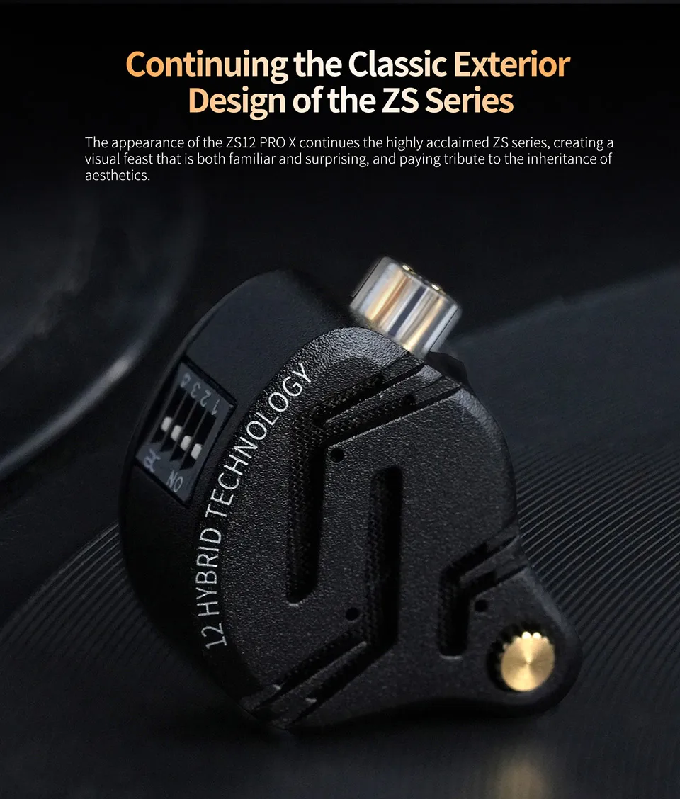 KZ ZS12 PRO X in Ear Monitor IEM Headphones 1DD 5BA Hybrid Wired Gaming Earbuds HiFi Earphones with 2PIN Cable Tunable Full Metal IEM