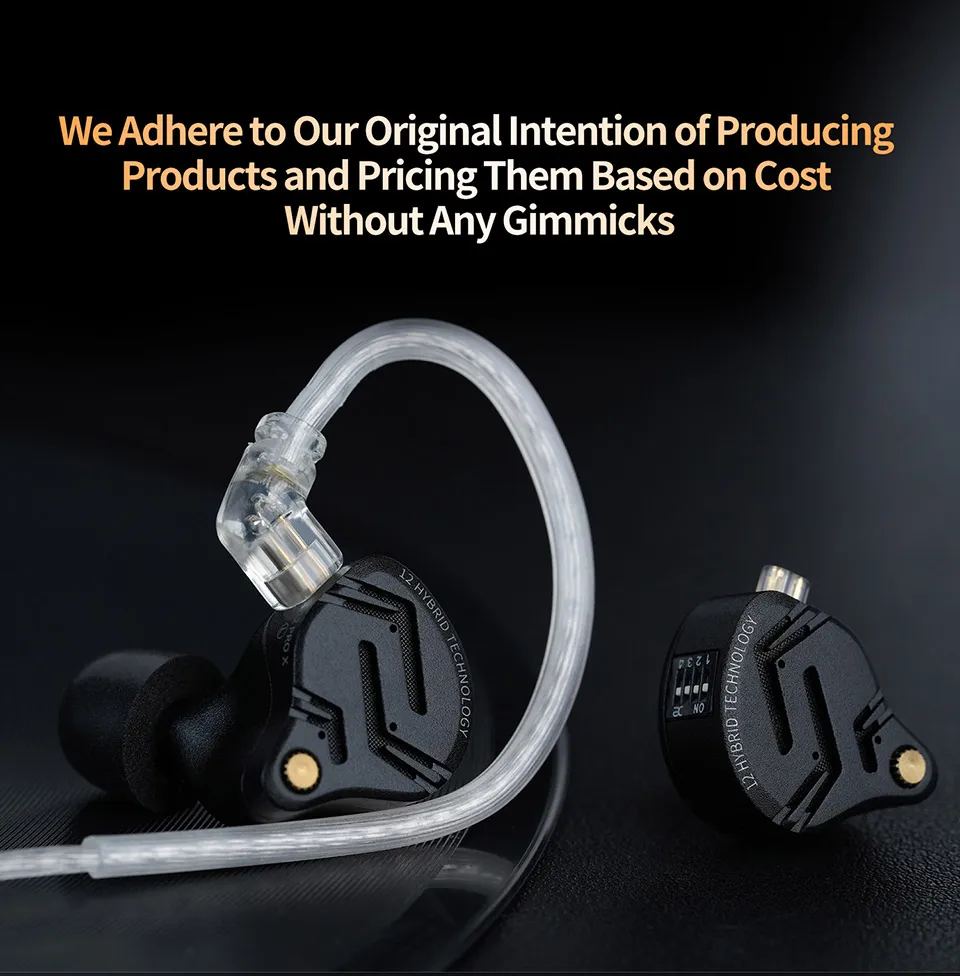 KZ ZS12 PRO X in Ear Monitor IEM Headphones 1DD 5BA Hybrid Wired Gaming Earbuds HiFi Earphones with 2PIN Cable Tunable Full Metal IEM