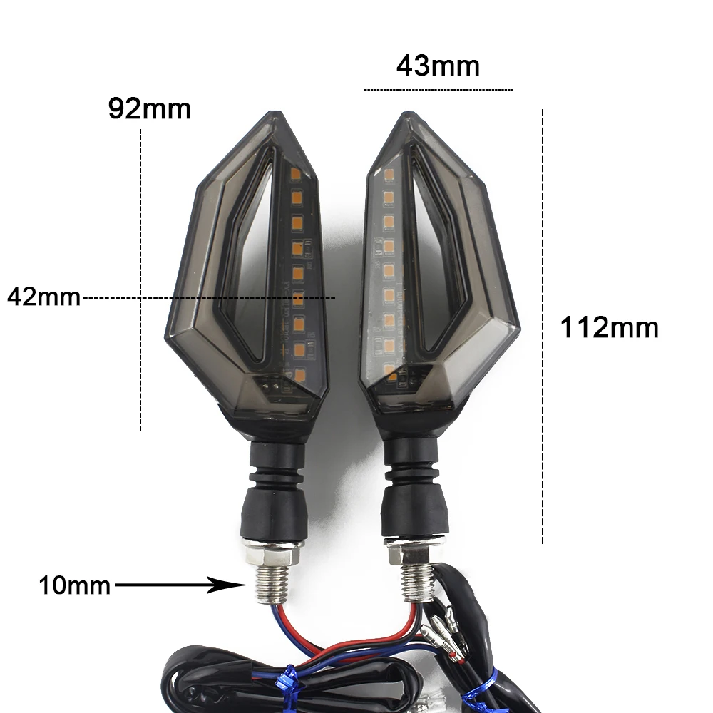 Universal Motorcycle Turn Signal Light Smoked Dual Color LED DRL Running Light Plug & Play 12V