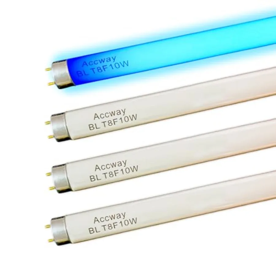 13'' BL T8 F10W Replacement Bulbs for Liba, Aspectek Black Blue Lighting Tube, 10Watt Linear F10T8/BL Fluorescent Lamps for 20W