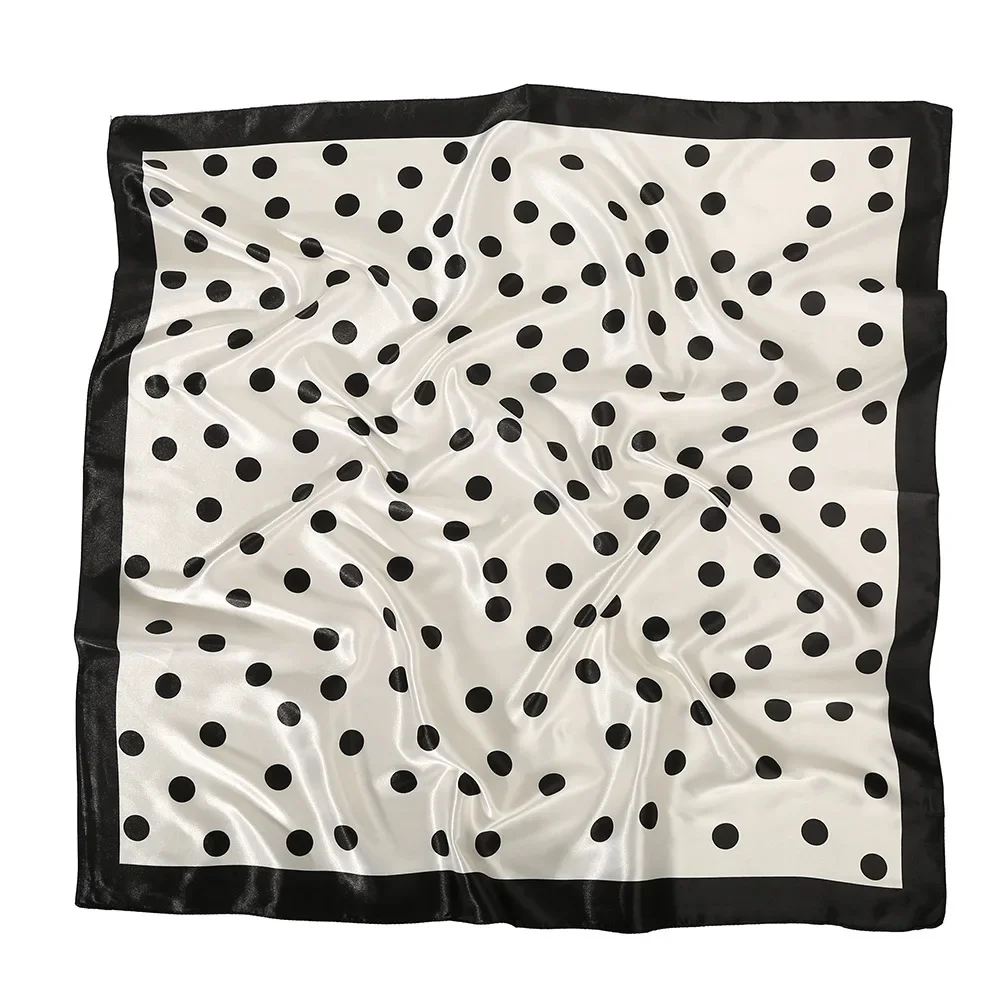 2026 Dot Print Square Scarf For Women Silk Shawl Neckerchief Female Hair Bands Head Wraps Headband Foulard Satin Hijab Bandana