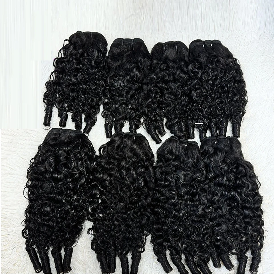 18A Burmese Curly Bundles Human Hair Water Wave 1 3 4 Bundle Raw Hair Extensions Natural Color Remy Weave Brazilian Wigs Original Human Hair
