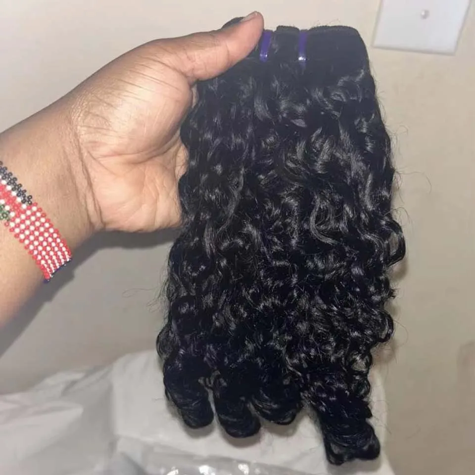 18A Burmese Curly Bundles Human Hair Water Wave 1 3 4 Bundle Raw Hair Extensions Natural Color Remy Weave Brazilian Wigs Original Human Hair