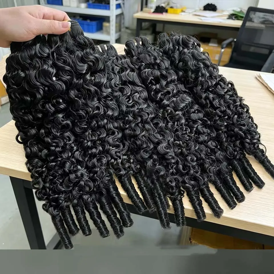 18A Burmese Curly Bundles Human Hair Water Wave 1 3 4 Bundle Raw Hair Extensions Natural Color Remy Weave Brazilian Wigs Original Human Hair