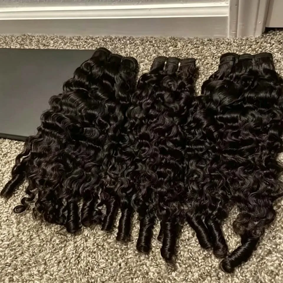 18A Burmese Curly Bundles Human Hair Water Wave 1 3 4 Bundle Raw Hair Extensions Natural Color Remy Weave Brazilian Wigs Original Human Hair