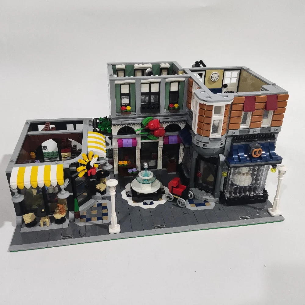 Multi Style Classical City Street View Building Blocks Fire Brigade Boutique Hotel Town Hall Book Shop Model Complete Urban Square Scene Layout Detailed Architecture Bricks Collectible Gift For Hobby Collectors