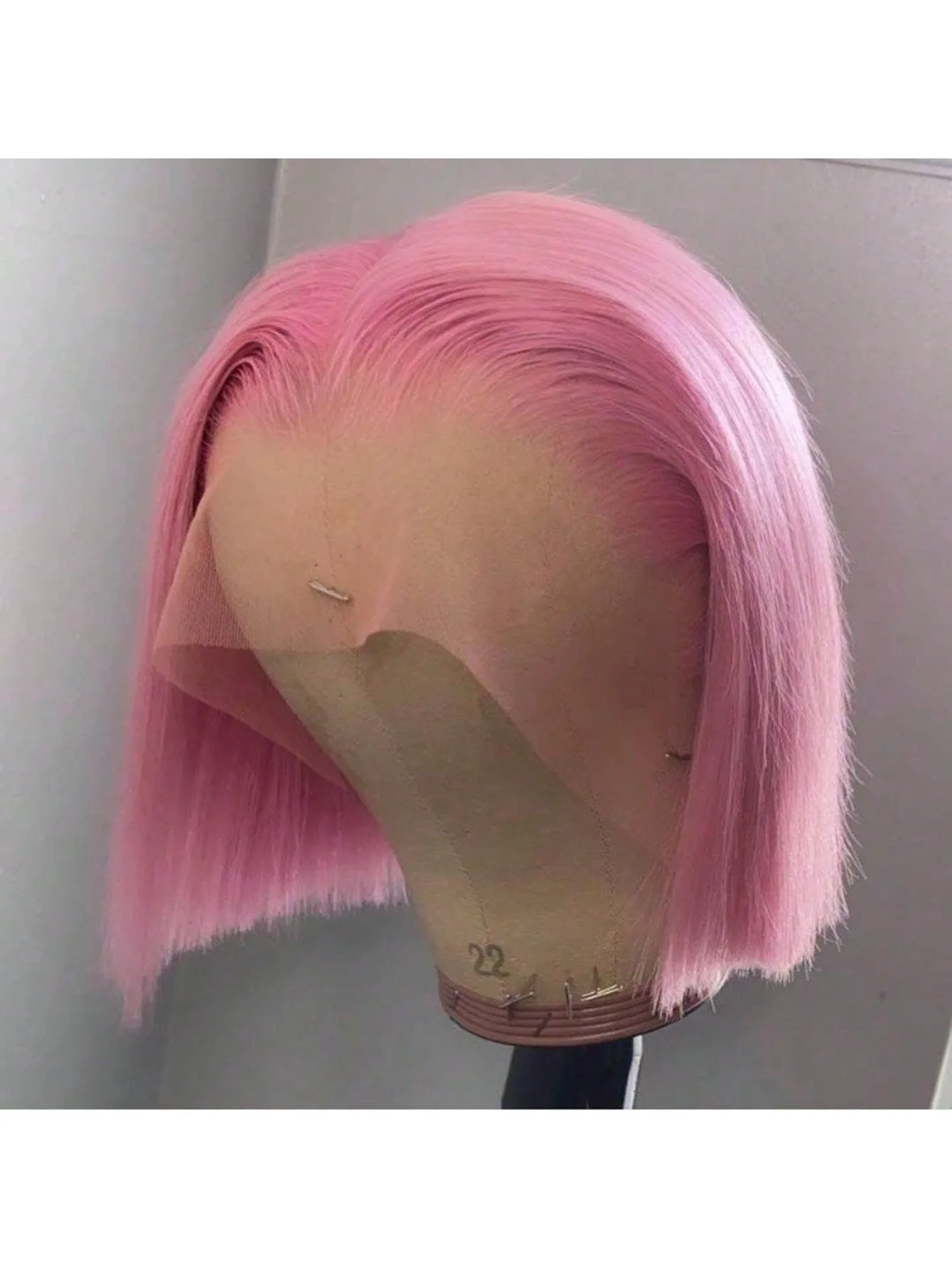 200 Density Pink Bob Lace Front Wigs Human Hair Wigs For Women 13X4 HD Transparent Straight Lace Front Wigs Human Hair Bob Wig Pre Plucked Glueless With Baby Hair Bleached Knots Brazilian Pink Colored Short Bone Straight