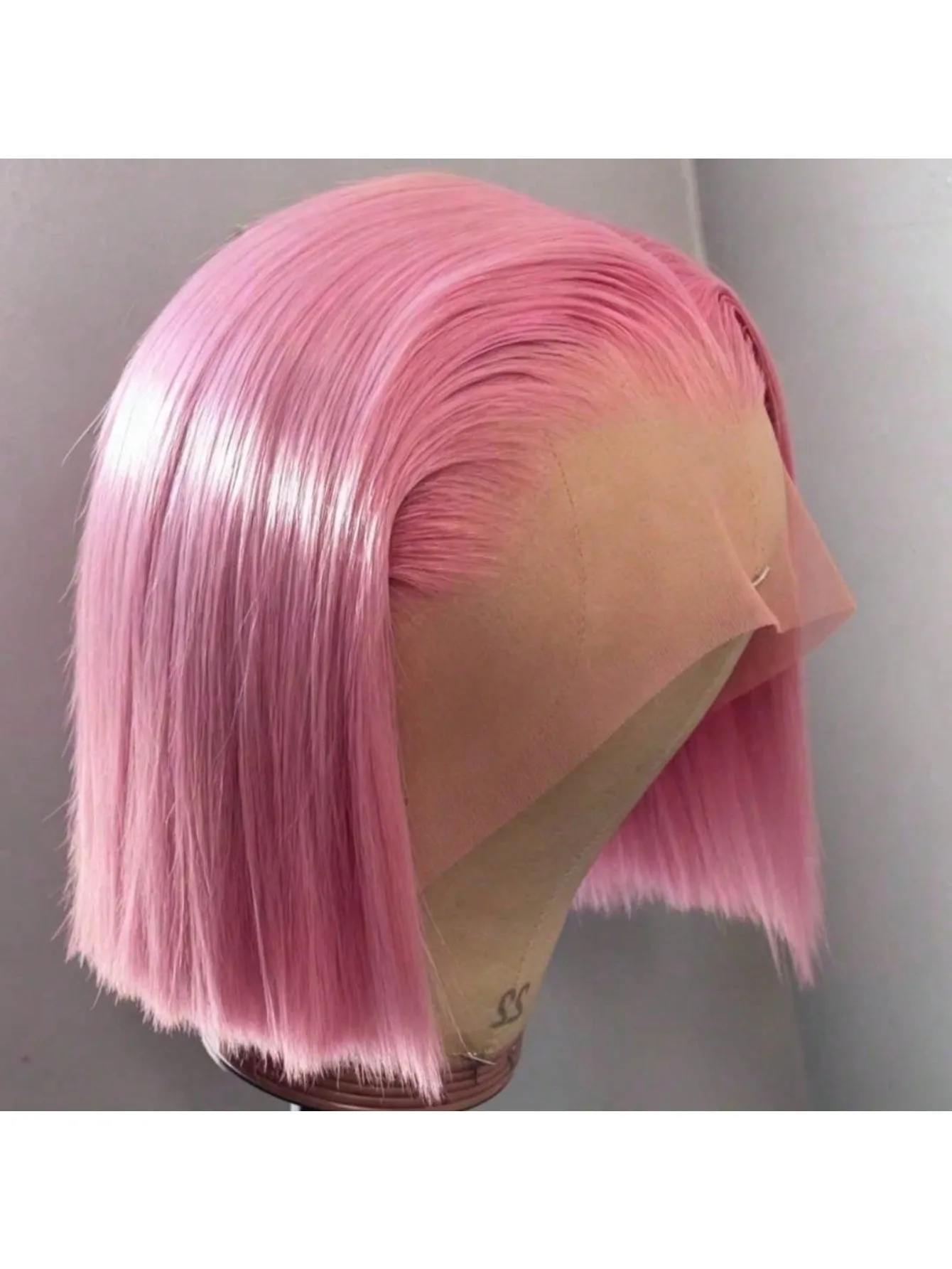 200 Density Pink Bob Lace Front Wigs Human Hair Wigs For Women 13X4 HD Transparent Straight Lace Front Wigs Human Hair Bob Wig Pre Plucked Glueless With Baby Hair Bleached Knots Brazilian Pink Colored Short Bone Straight