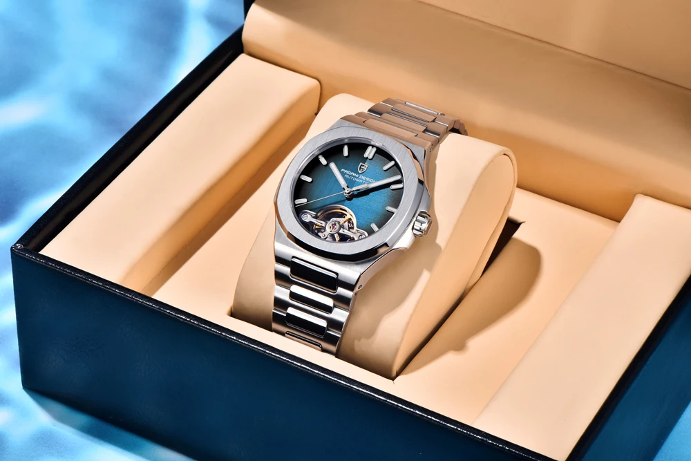 2026 New PAGANI DESIGN Tourbillon Men's Mechanical Watches Gold Luxury Automatic Watch For Men AR Sapphire Waterproof Luminous Hollow Stainless Steel Man Clock