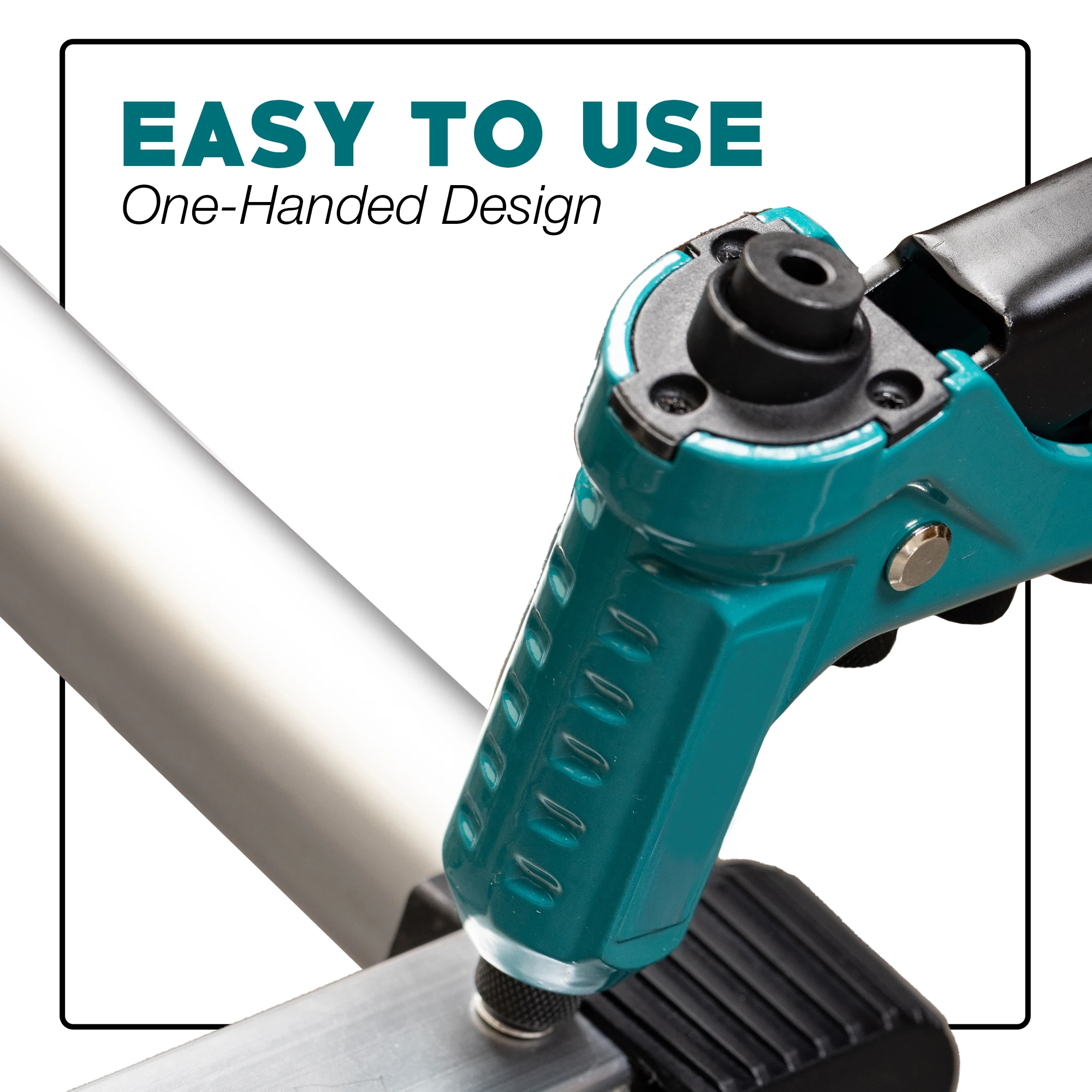 One-Handed Rivet Gun, Pop Rivet Gun Set, Professional Hand Riveter, Manual Riveting Tool with 200 Rivets for Metal, Includes 4 Drill Bits, 4 Tool-Free Interchangeable Heads, Storage Case