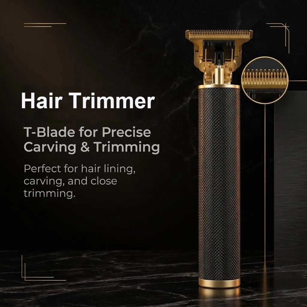 Professional 3-in-1 Electric Hair Clipper Set with LED Display, USB Rechargeable Cordless Trimmer for Men, Beard & Head Shaver Kit with Multiple Guide Combs