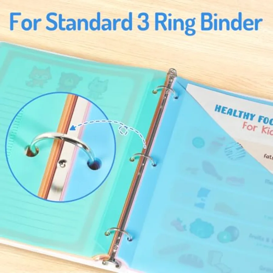 8 Count Dividers for 3 Ring Binder, 8 tabs Binder Dividers with Pocket for US Letter Size, Binder Dividers with Tabs for School