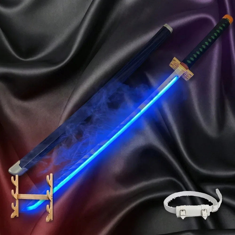 Demon Slayer 104cm 40in Triple Style Combo Plastic LED Smoke Fog Effect Katana Sword Safe Unsharpened Cosplay Display Photo Prop