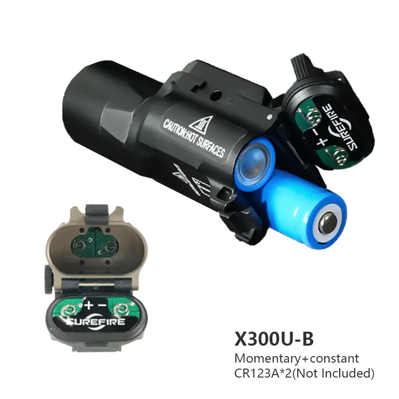 Tactical SF X300UB X300U-B X300U Metal Flashlight 1000 Lumen LED White Light Strobe Hunting X300 Scout Light Fit 20mm Rail Outdoor Lighting