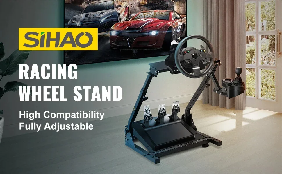 SIHAO Gaming Wheel Stand G27 G29 G920 T300R, Racing Simulator Steering Support for Xbox PS4 PlayStation, Cockpit Mount Stand