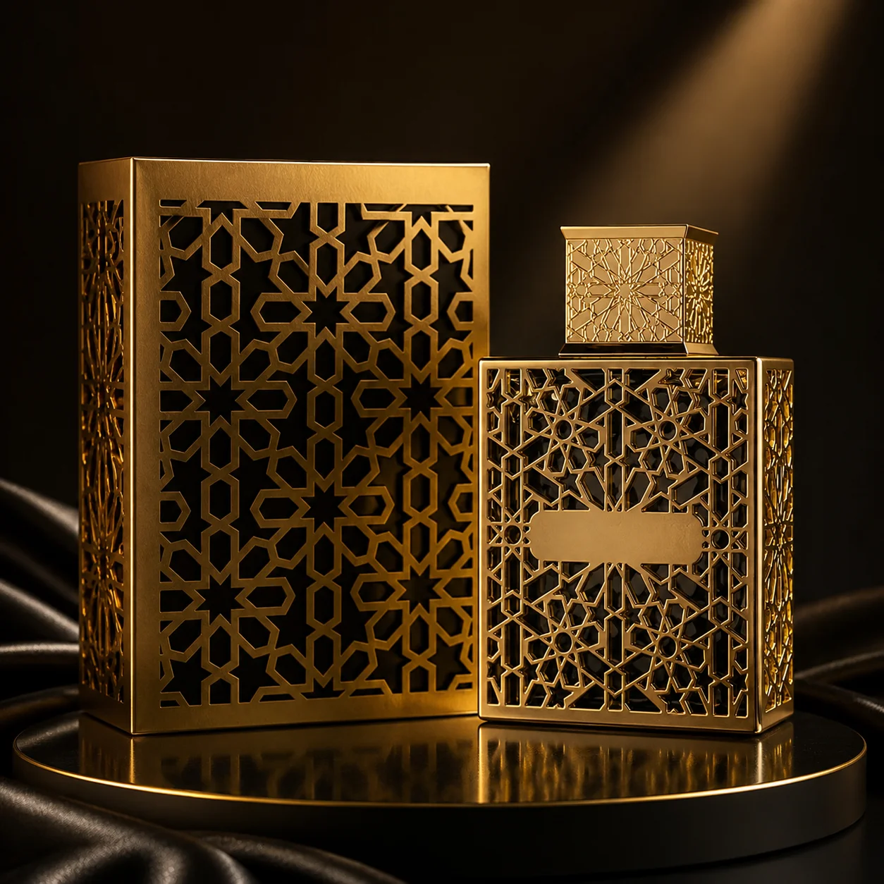 Luxury Gold Hollow Metal Rayhaan Elixir Mens Cologne Long Lasting Arabic Oriental Elixir Scent Men Perfume Gift Box For Men Holiday Birthday Present