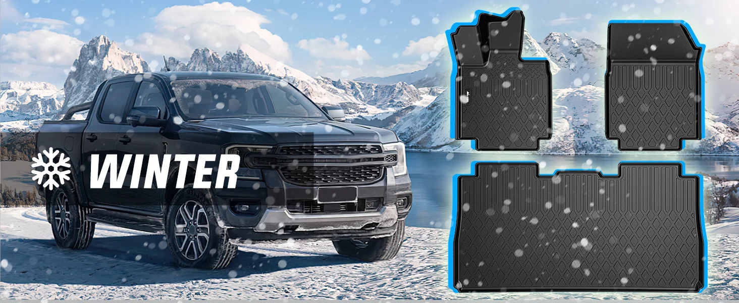 Nilight Floor Mats for Tesla Cybertruck Cyber Truck 2023 2024 2025 2026 All Weather Custom Fit Heavy Duty Floor Liners