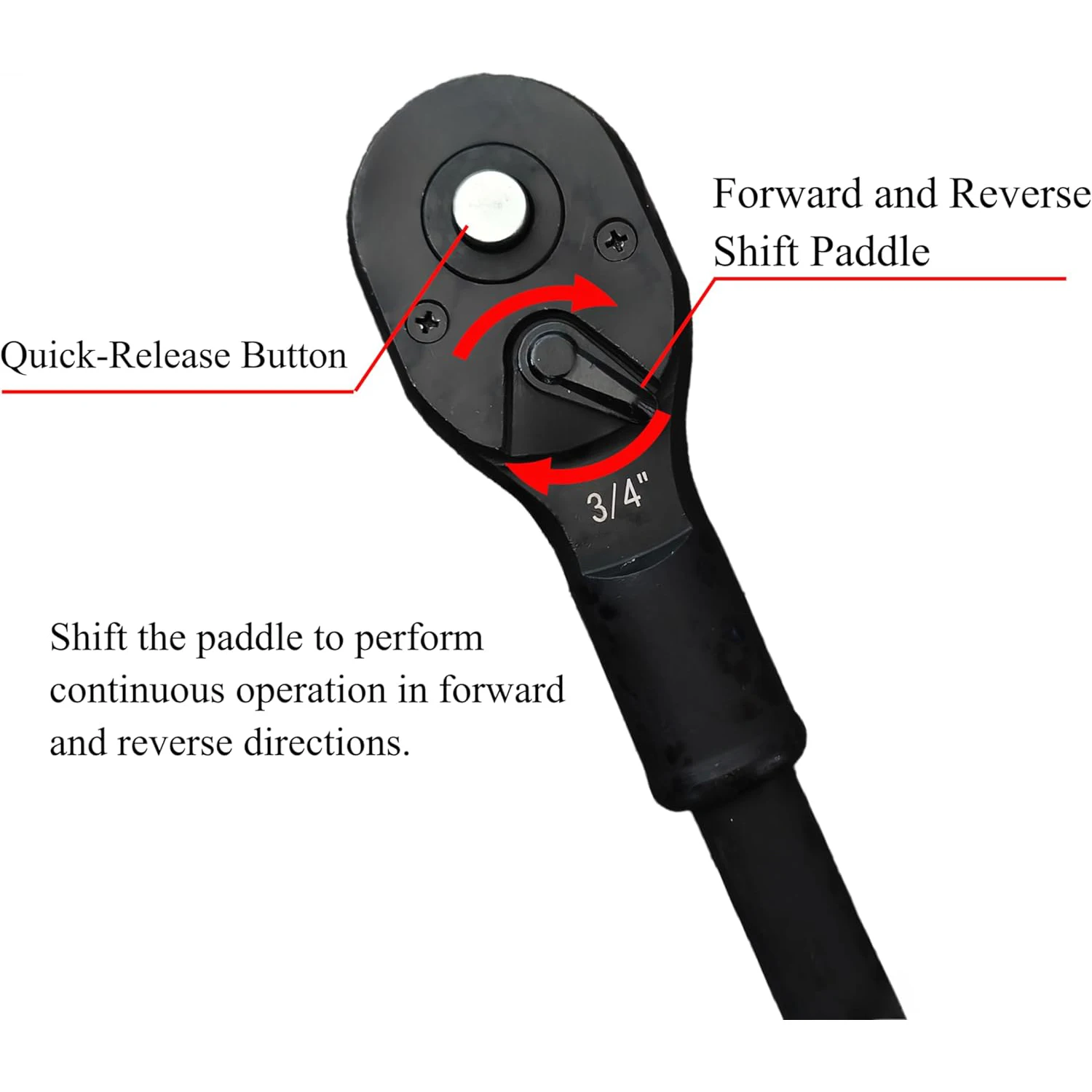 3/4 inch Drive Adjustable Ratchet Wrench 24 Teeth Metal Toughbuilt Ratchet Handle Multitool l Socket Wrench Spanner Hand Tools