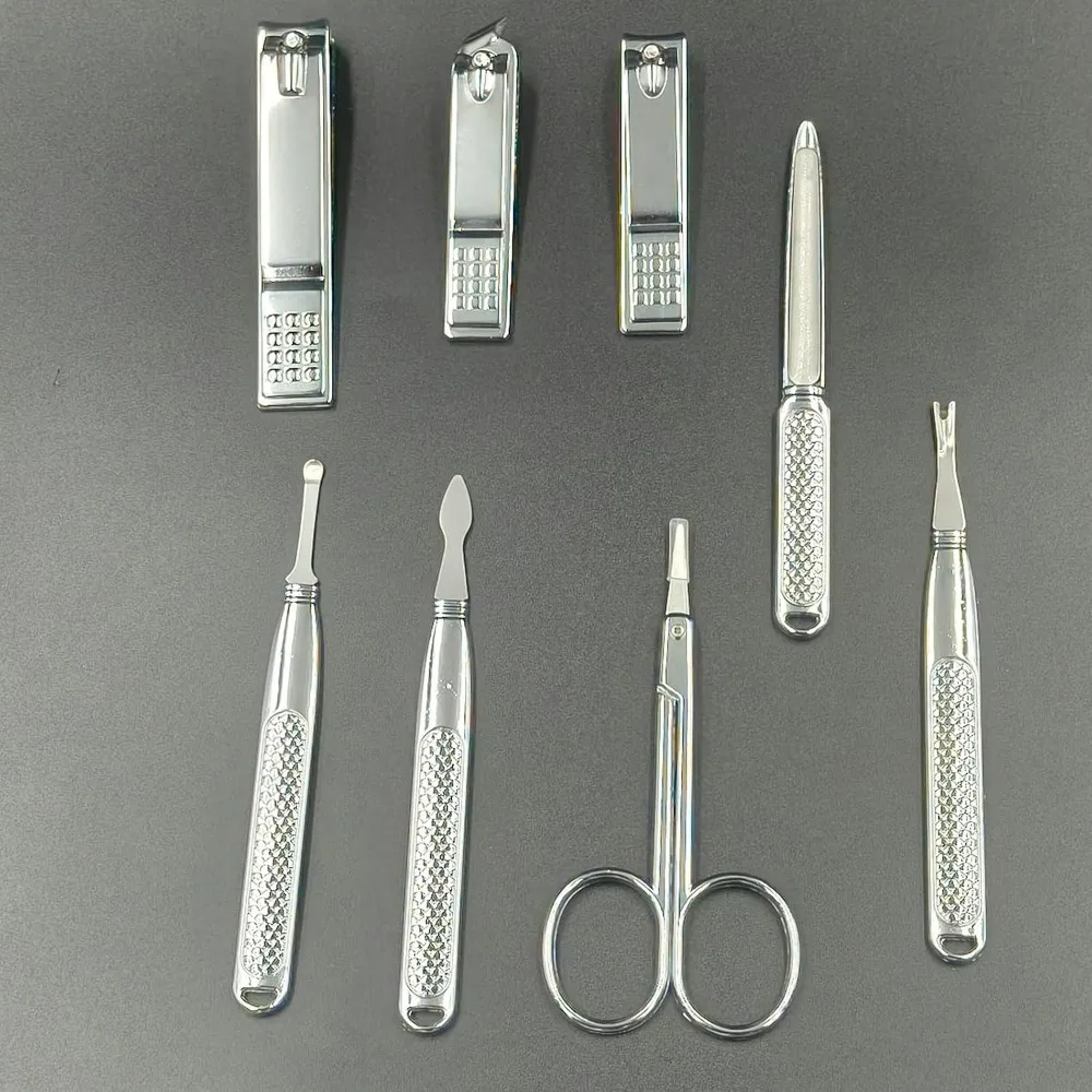 Professional Nail Clippers Kit with Travel Case and Leather Case for Manicure and Pedicure
