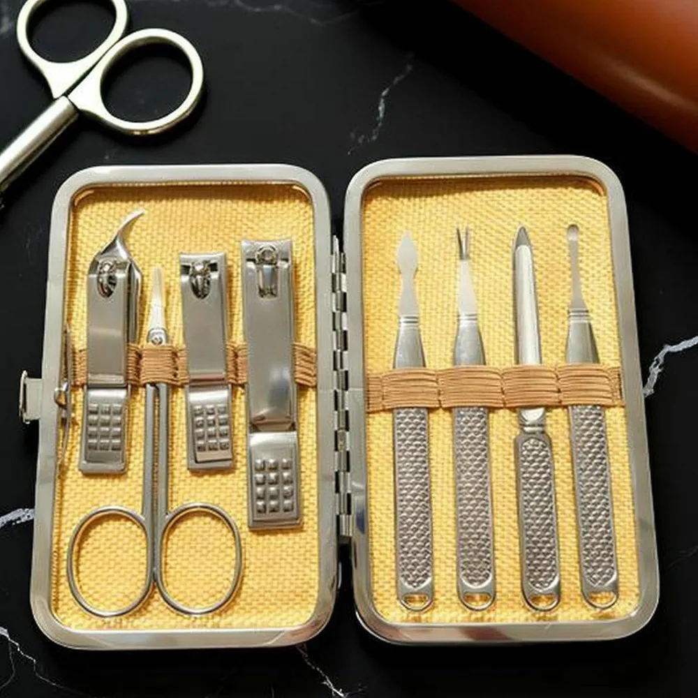 Professional Nail Clippers Kit with Travel Case and Leather Case for Manicure and Pedicure