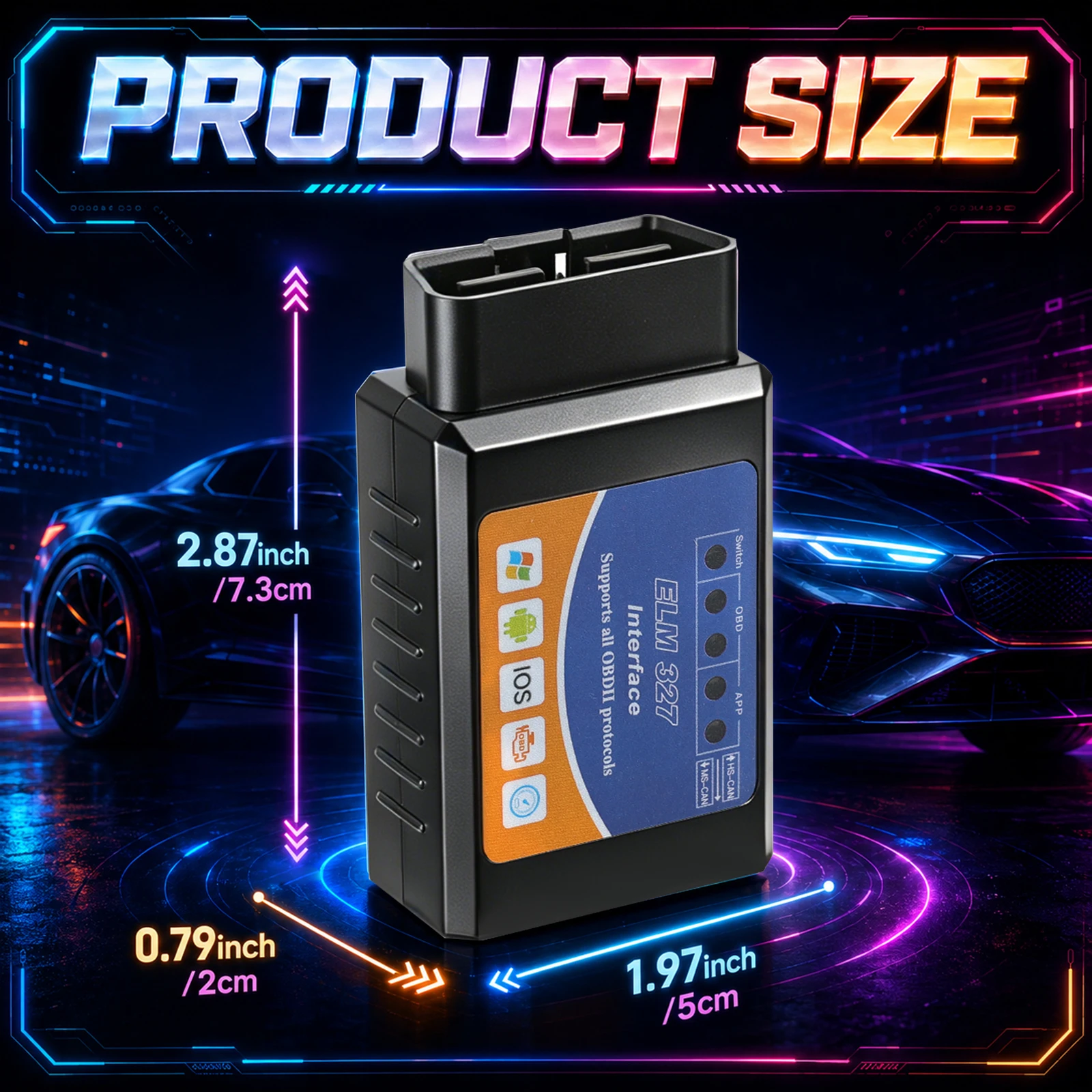ELM327 2026 OBD2 Code Reader Car Diagnostic Scanner Vehicle Scanner Tool for Automotive Troubleshooting
