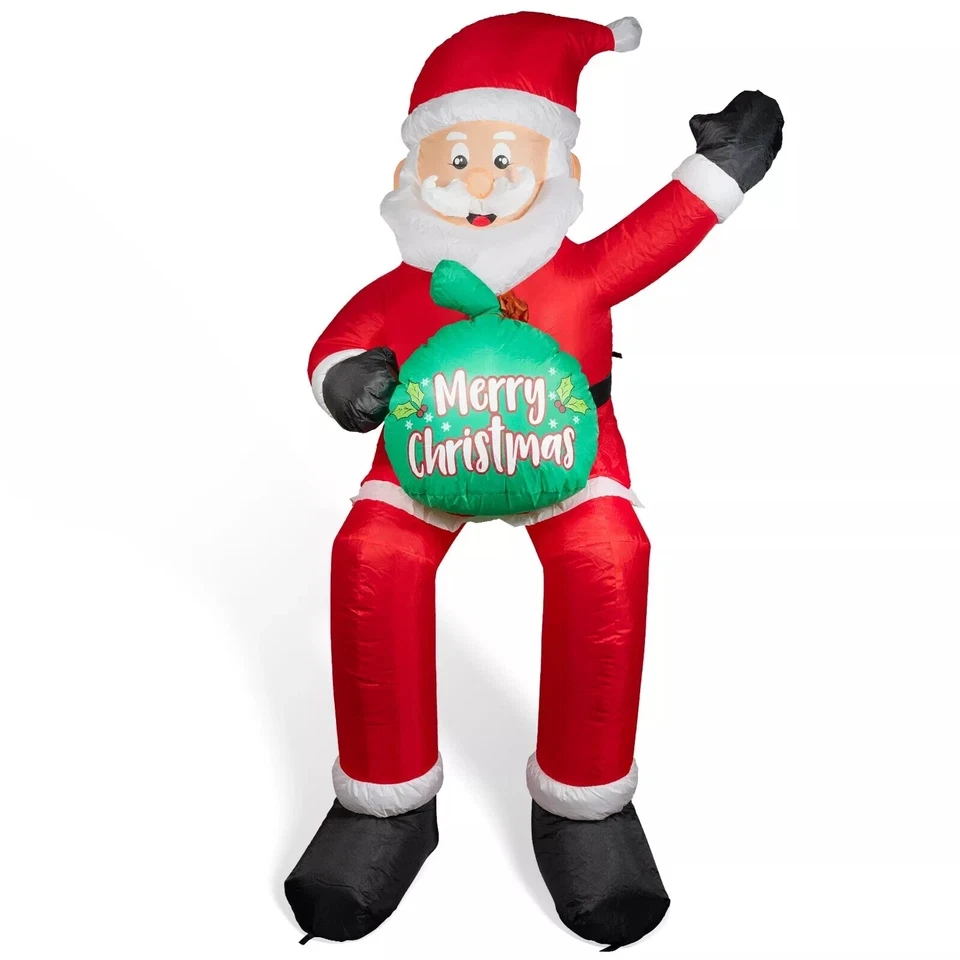 5.6FT Inflatable Christmas Santa Claus Decoration LED Home Ornament Christmas Gifts Supplies Toy Xmas Yard Decor
