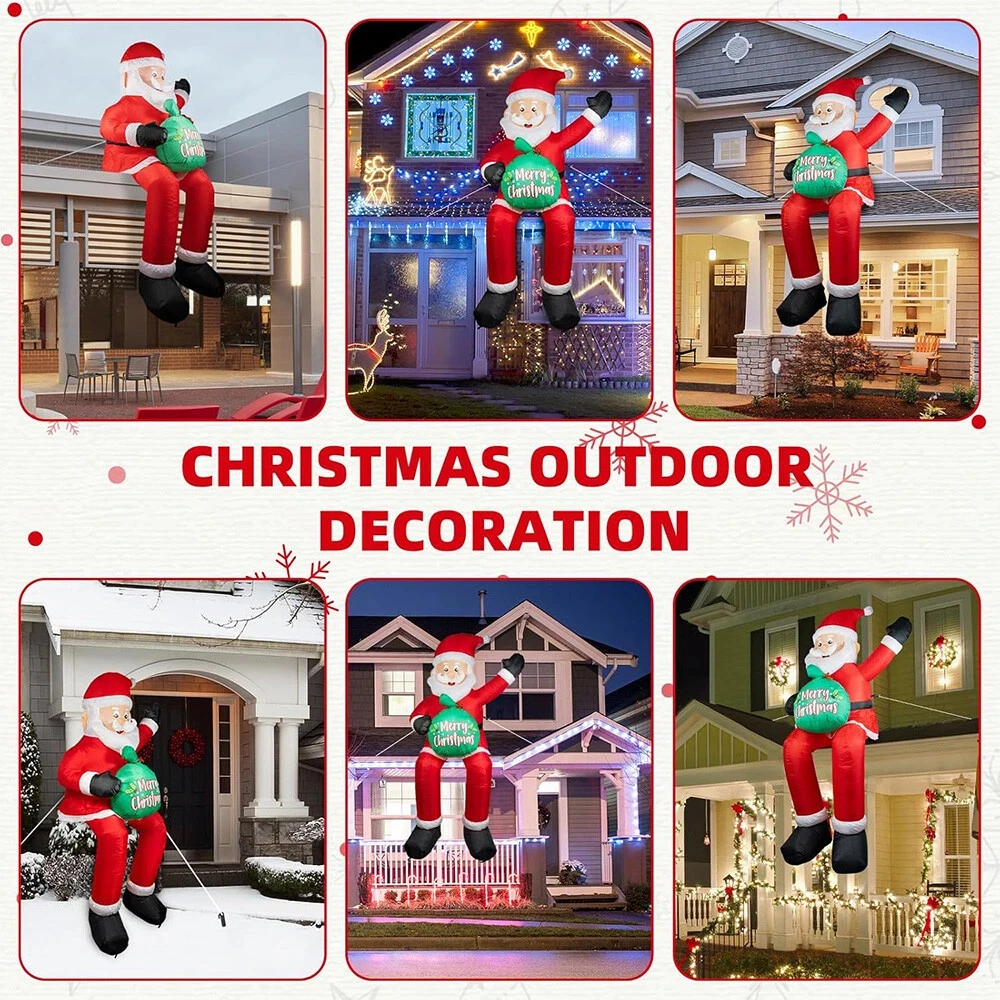 5.6FT Inflatable Christmas Santa Claus Decoration LED Home Ornament Christmas Gifts Supplies Toy Xmas Yard Decor