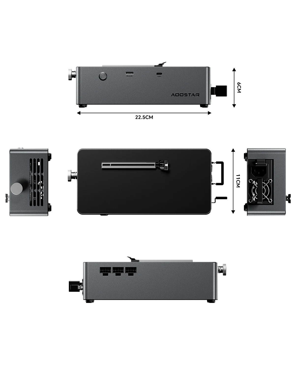 AOOSTAR AG02 EGPU Dock with OCulink USB4 Port,Built-in Huntkey 800W Power Supply, Supports TGX interface hot-swap