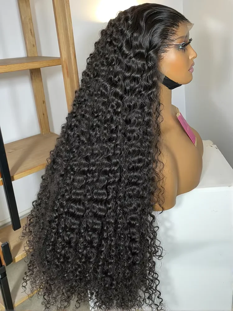 Water Wave Brazilian 250% Density 30 32 inch 13x6 HD Lace Front Human Hair Wig Deep Wave 13x4 Frontal Glueless Curly Closure Wig