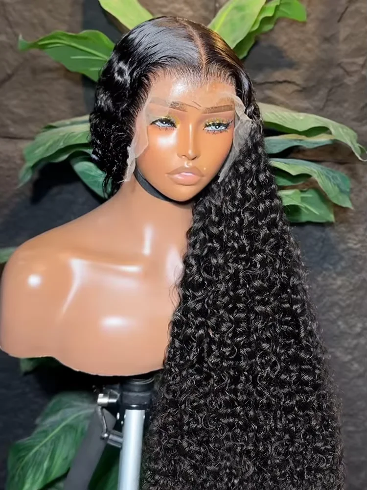 Water Wave Brazilian 250% Density 30 32 inch 13x6 HD Lace Front Human Hair Wig Deep Wave 13x4 Frontal Glueless Curly Closure Wig