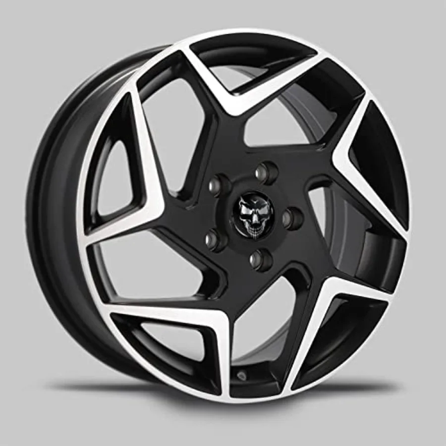4 x Center Hubcaps Compatible with Ford Centre Caps for Alloy Wheels 54 mm Silver Black CF 29