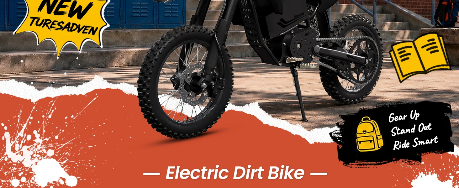 QRONGE X1 Spark Electric Dirt Bike for Teens Adults 4500W Peak Electric Motorcycle 60V 28.8Ah E-Dirt Bike 60 Mile Range E-Bike + 1 Year Warranty