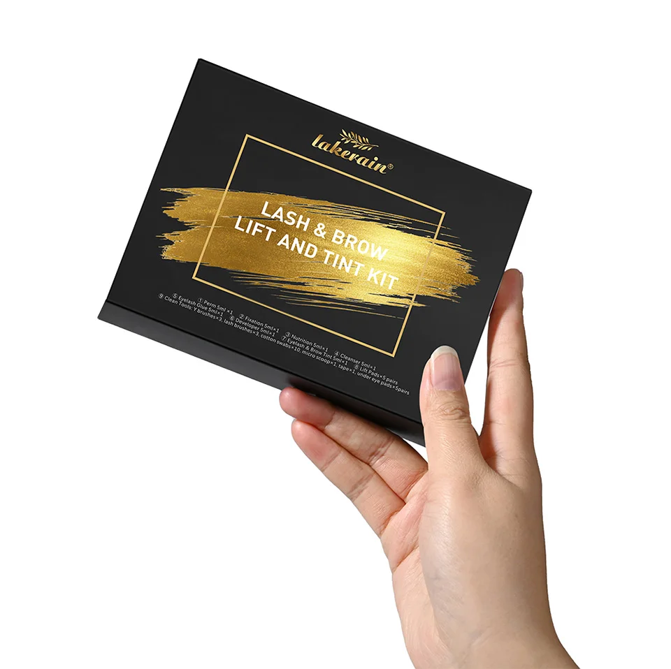 Lash and Brow Lift and Tint Kit Eyelash Perm Salon or Home Use Long Lasting Lakerain Cosmetics Makeup Ues for Salon Home