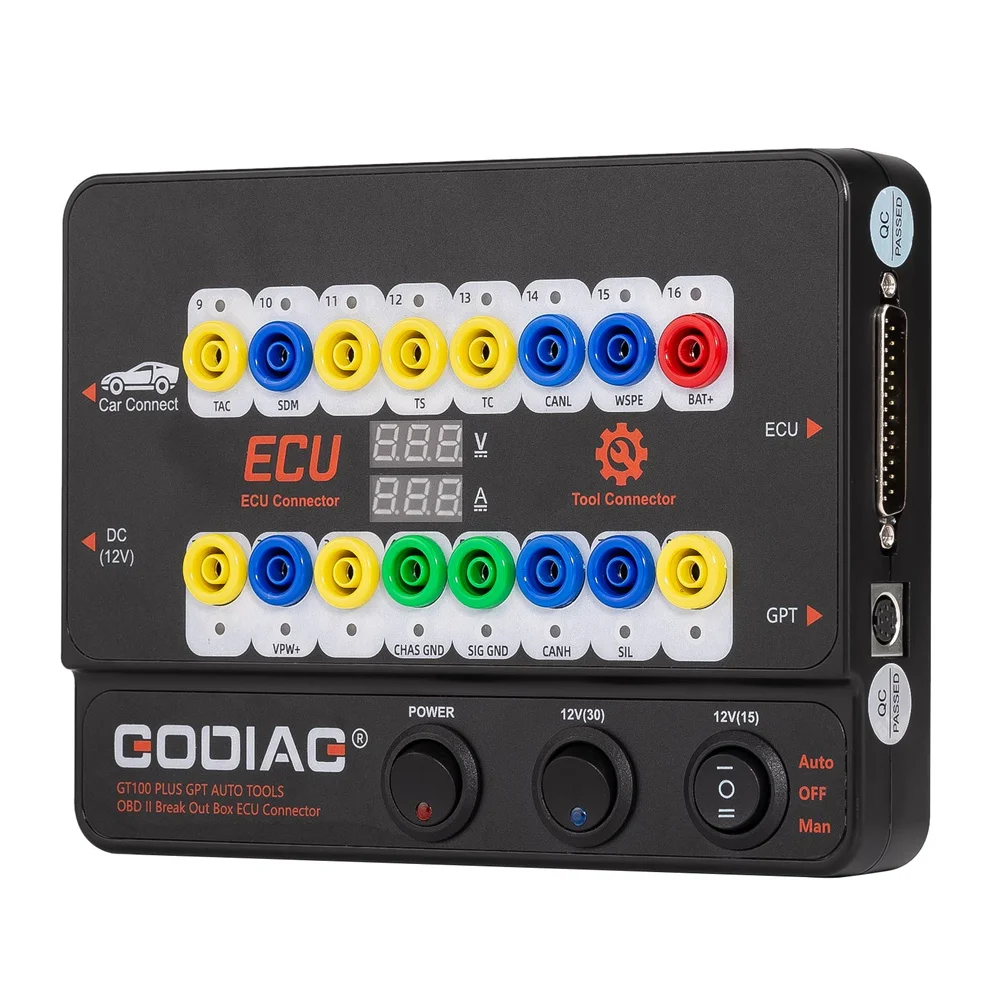 GODIAG GT100 PLUS GPT ENET DOIP 24V-12V AUTO TOOLS OBD II Break Out Box ECU Connector