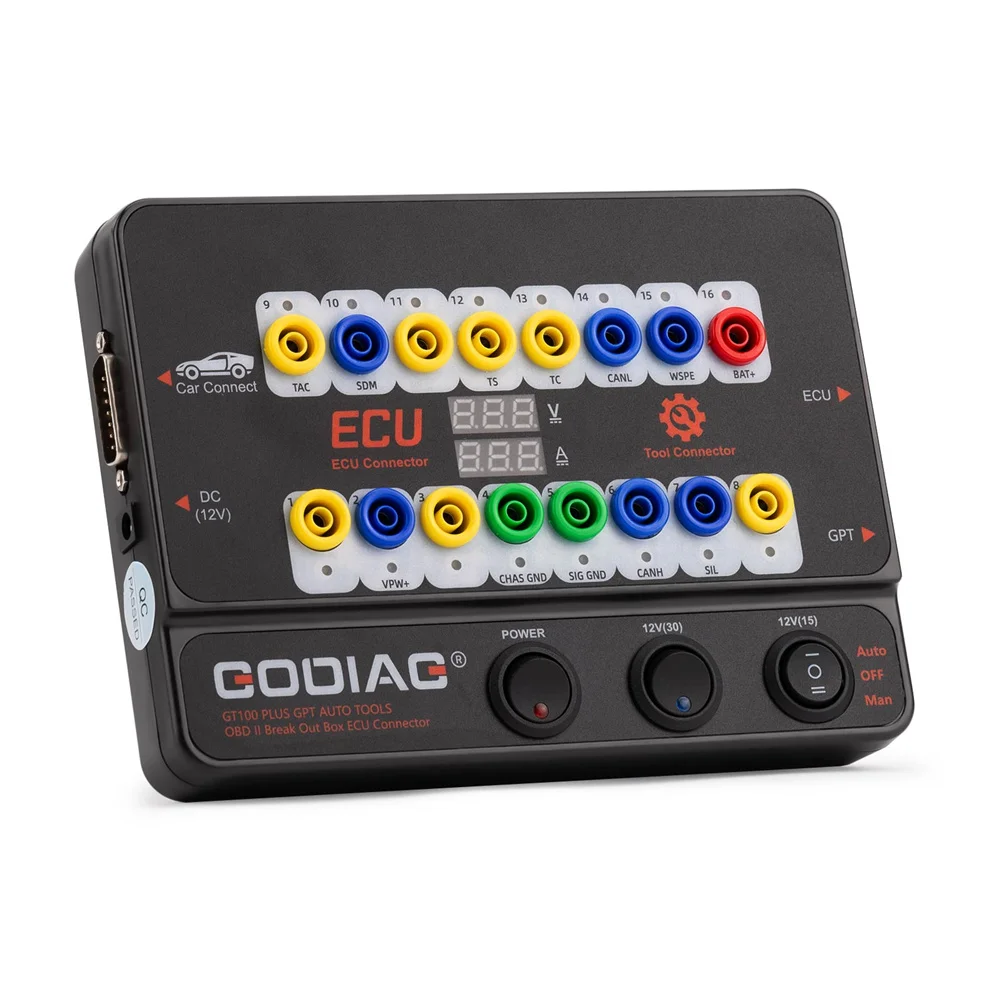 GODIAG GT100 PLUS GPT ENET DOIP 24V-12V AUTO TOOLS OBD II Break Out Box ECU Connector