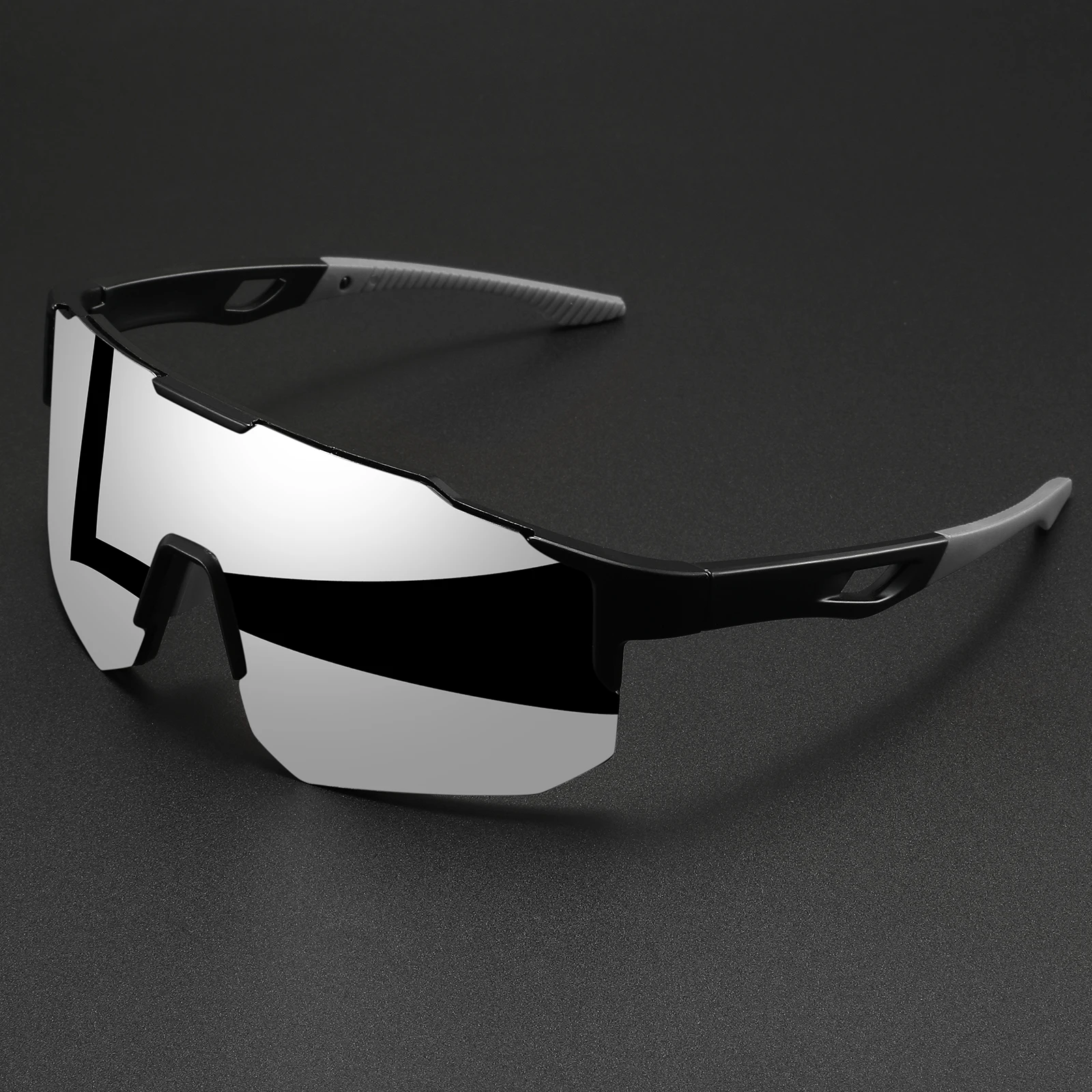 Oversized Colorful Sports Sunglasses - Wraparound Design, UV400 Unisex Comfort Fit for Cycling, Hiking & Outdoor