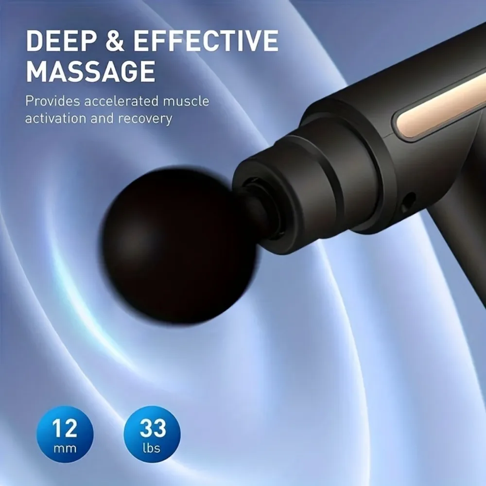 Mini Fascia Gun Household Portable Muscle Relaxer USB Rechargeable Small Massager Deep Tissue Percussion Random Color