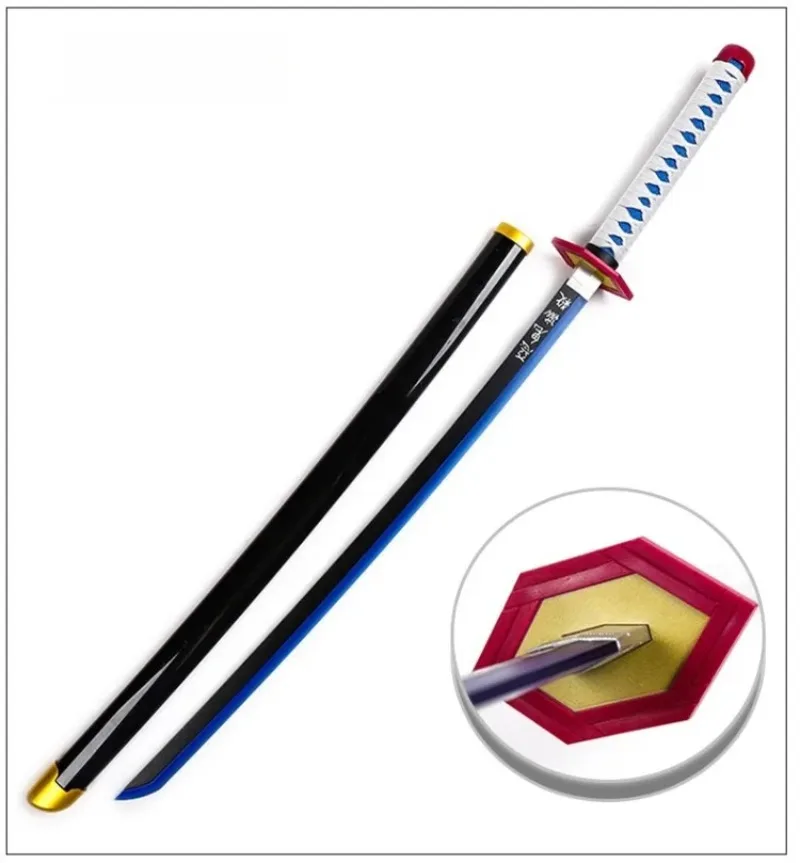 40inch Glow Demon Slayer Katana Kimetsu Tanjirou Cosplay Prop Sword Real Size Japanese Katana Led Lightsabre Samurai Toy Gift