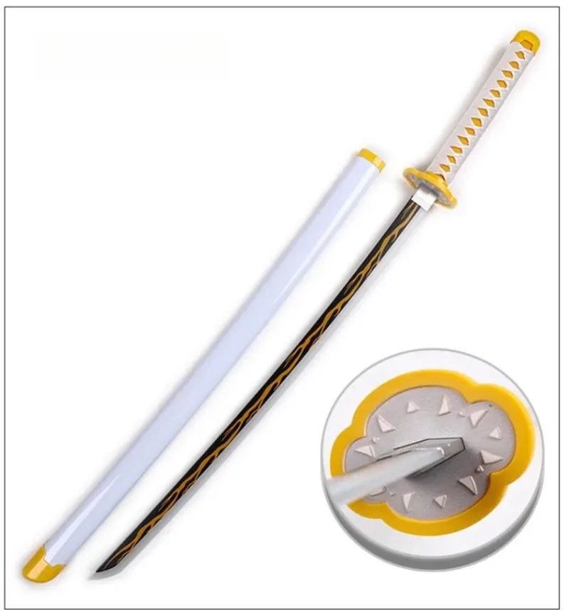 40inch Glow Demon Slayer Katana Kimetsu Tanjirou Cosplay Prop Sword Real Size Japanese Katana Led Lightsabre Samurai Toy Gift
