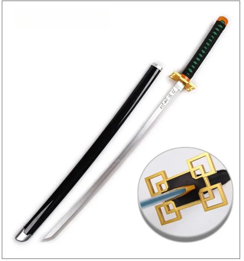 40inch Glow Demon Slayer Katana Kimetsu Tanjirou Cosplay Prop Sword Real Size Japanese Katana Led Lightsabre Samurai Toy Gift