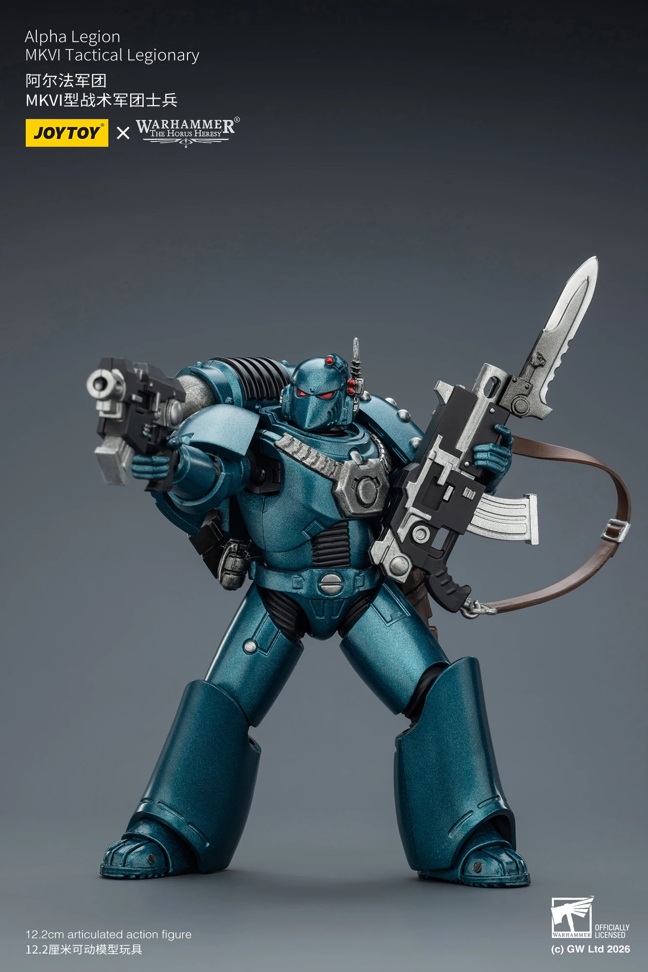 JOYTOY Warhammer 30K 1/18 Action Figure Alpha Legion MKVI Tactical Legionary Anime Military Model